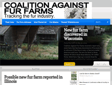 Tablet Screenshot of coalitionagainstfurfarms.com